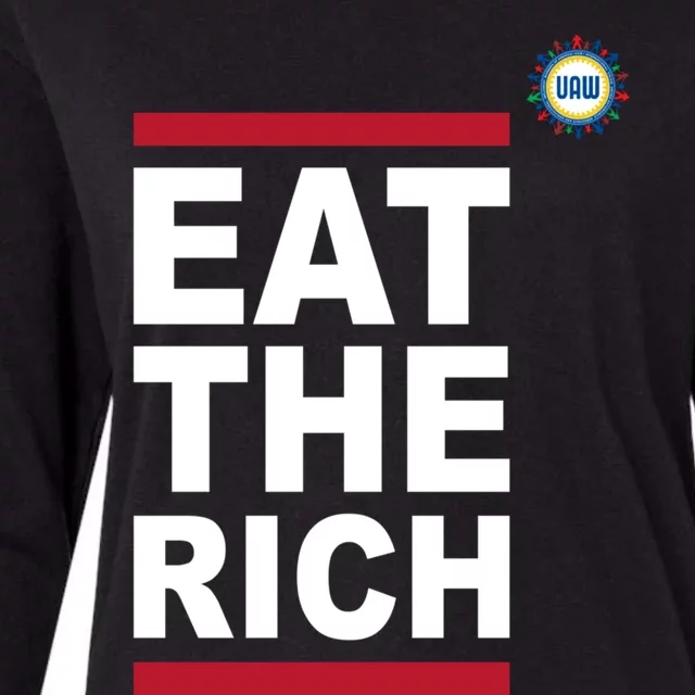 Uaw Eat The Rich Womens Cotton Relaxed Long Sleeve T-Shirt