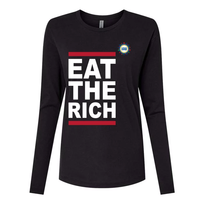 Uaw Eat The Rich Womens Cotton Relaxed Long Sleeve T-Shirt