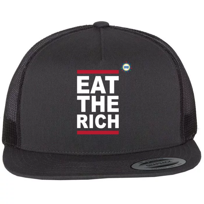 Uaw Eat The Rich Flat Bill Trucker Hat