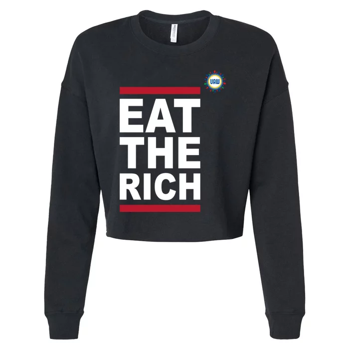 Uaw Eat The Rich Cropped Pullover Crew