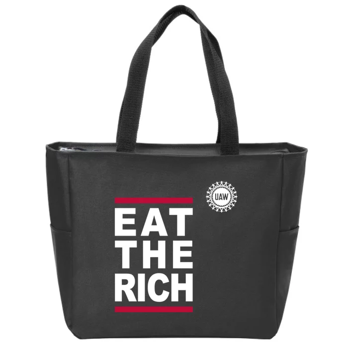 Uaw Eat The Rich Zip Tote Bag