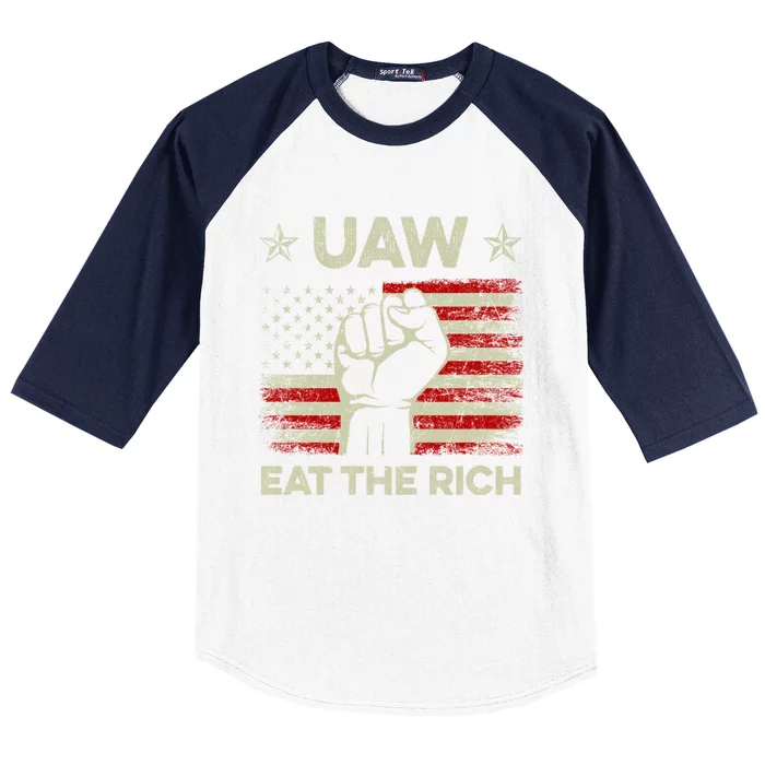 Uaw Eat The Rich Baseball Sleeve Shirt