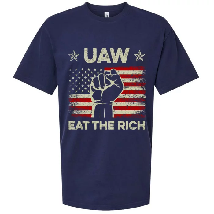 Uaw Eat The Rich Sueded Cloud Jersey T-Shirt