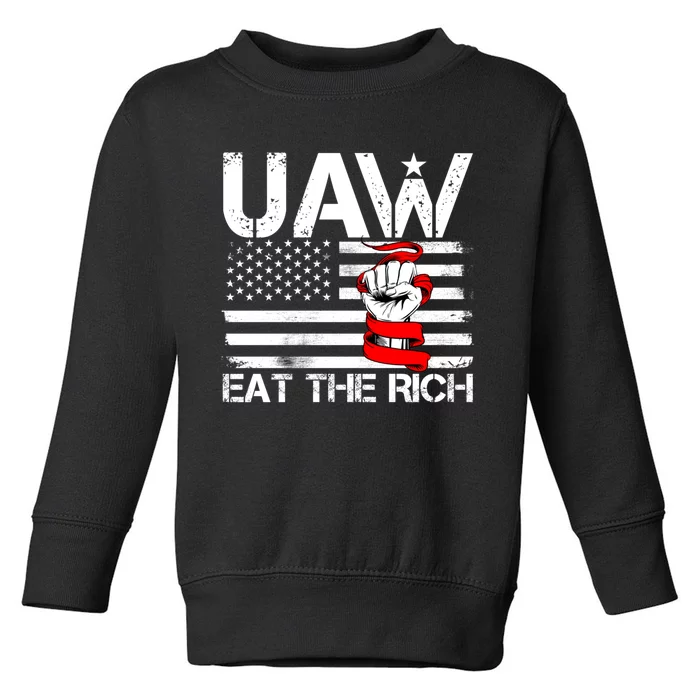 Uaw Eat The Rich Toddler Sweatshirt