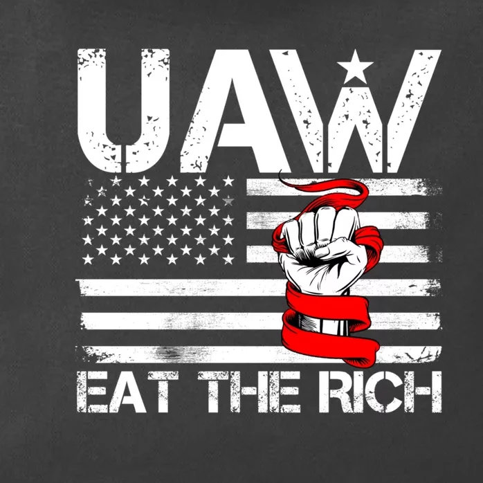 Uaw Eat The Rich Zip Tote Bag