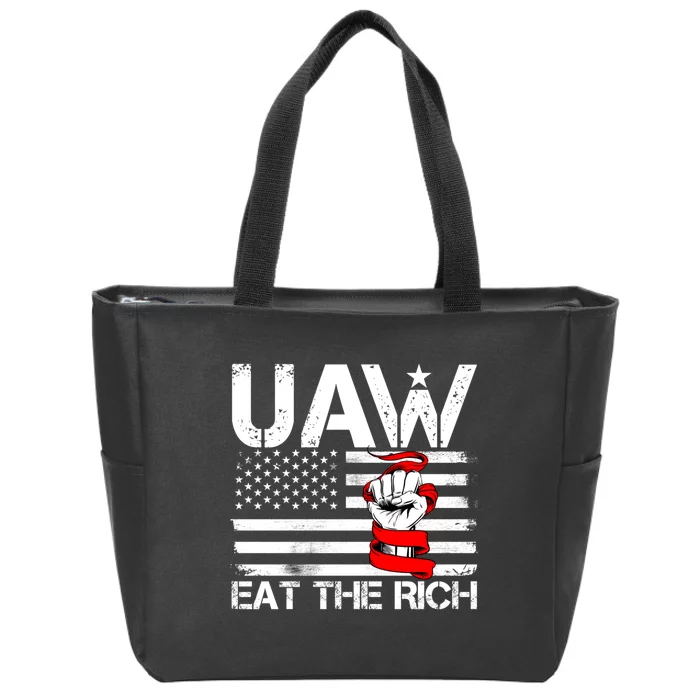 Uaw Eat The Rich Zip Tote Bag