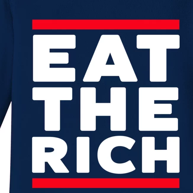 Uaw Eat The Rich Baby Long Sleeve Bodysuit