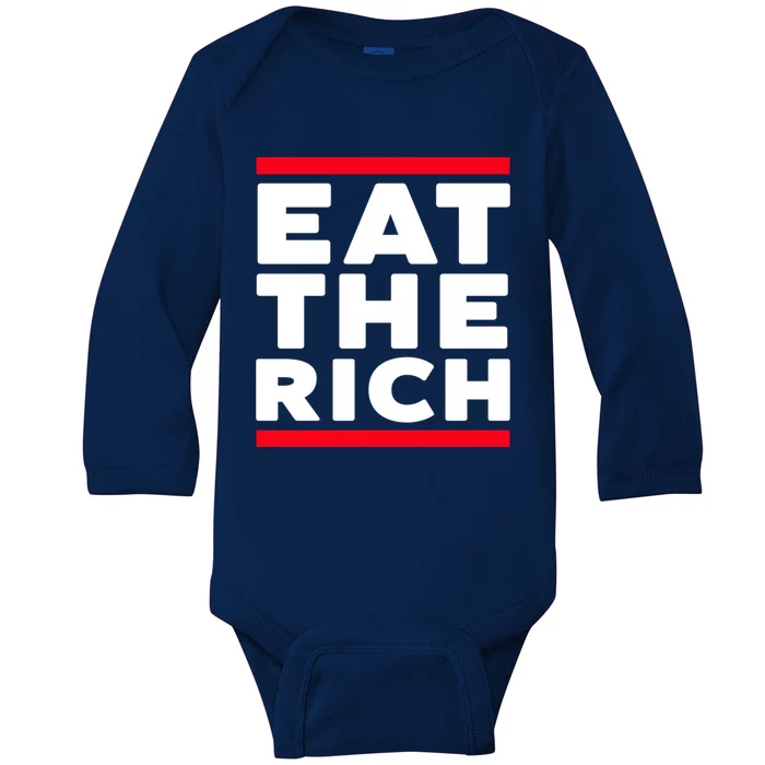 Uaw Eat The Rich Baby Long Sleeve Bodysuit