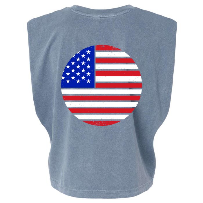 USA Emblem Front & Back Garment-Dyed Women's Muscle Tee