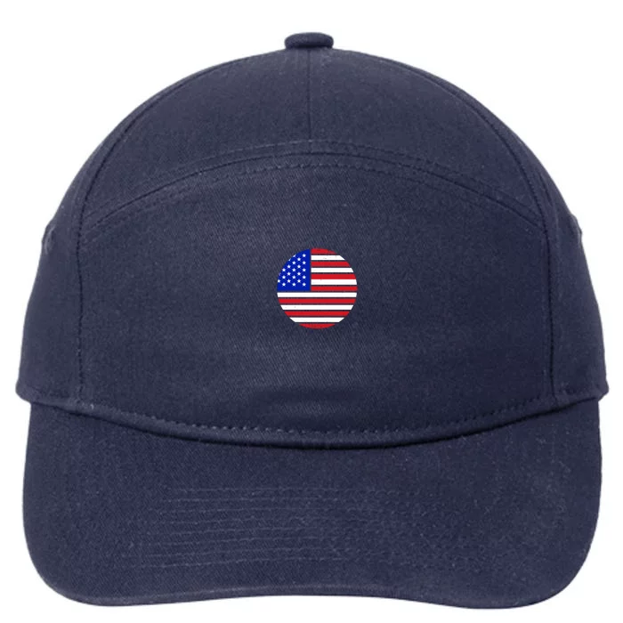 USA Emblem Front & Back 7-Panel Snapback Hat