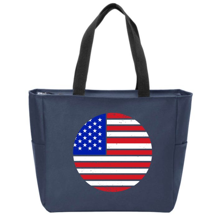 USA Emblem Front & Back Zip Tote Bag