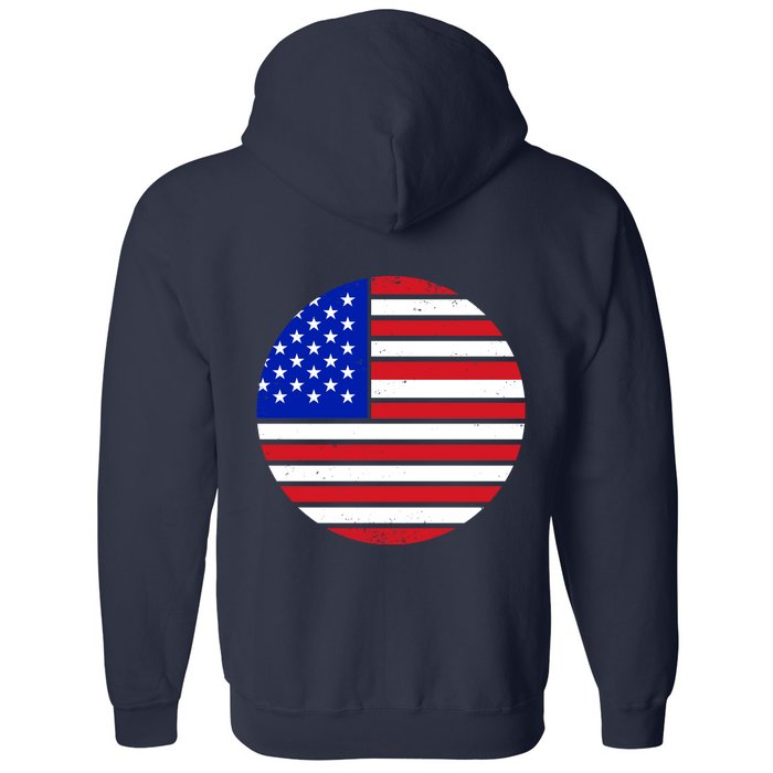 USA Emblem Front & Back Full Zip Hoodie