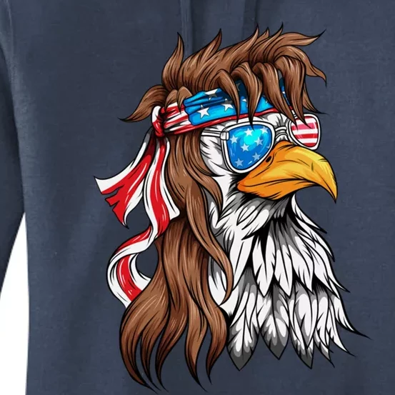 Usa Eagle Us Flag Bandana America National Day Gift Women's Pullover Hoodie