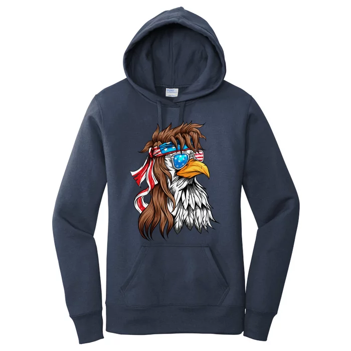 Usa Eagle Us Flag Bandana America National Day Gift Women's Pullover Hoodie