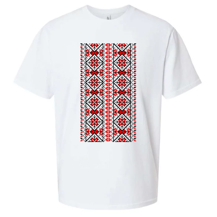 Ukrainian Embroidery Vyshyvanka Print Folk Ethnic Ornament Sueded Cloud Jersey T-Shirt