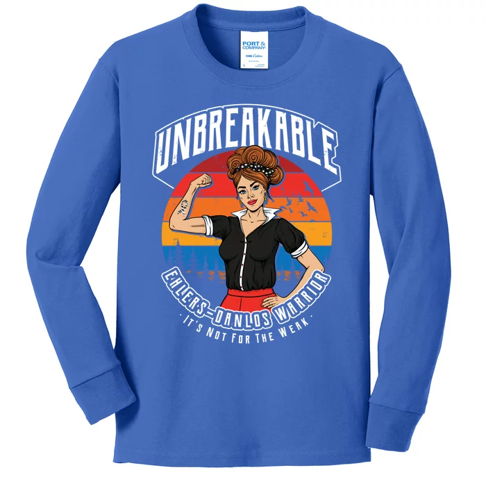 Unbreakable Eds Warrior Vintage Sunset Cute Gift Kids Long Sleeve Shirt