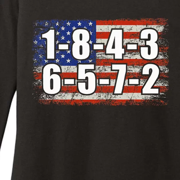 Usa Flag 18436572 Firing Order Small Block Engine V8 Block Womens CVC Long Sleeve Shirt