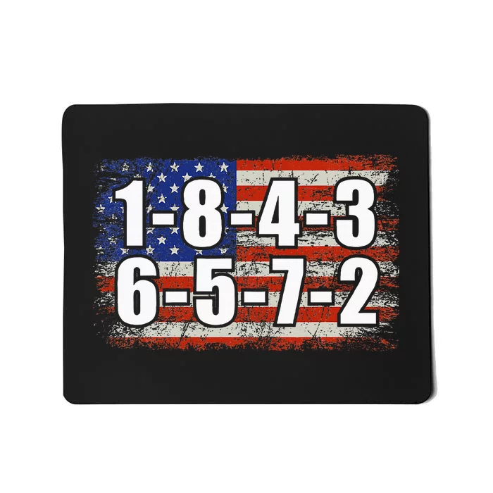 Usa Flag 18436572 Firing Order Small Block Engine V8 Block Mousepad