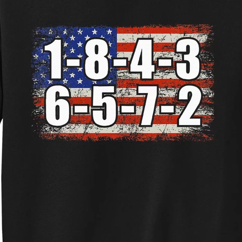 Usa Flag 18436572 Firing Order Small Block Engine V8 Block Tall Sweatshirt