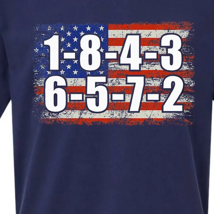 Usa Flag 18436572 Firing Order Small Block Engine V8 Block Sueded Cloud Jersey T-Shirt