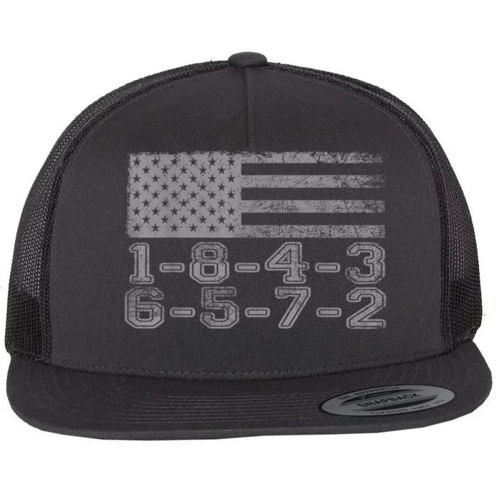 Usa Flag 18436572 Firing Order Small Block Engine Gift Flat Bill Trucker Hat