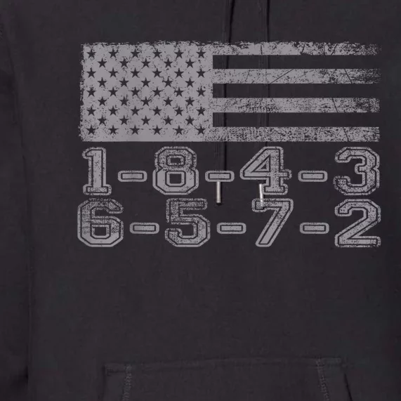 Usa Flag 18436572 Firing Order Small Block Engine Gift Premium Hoodie