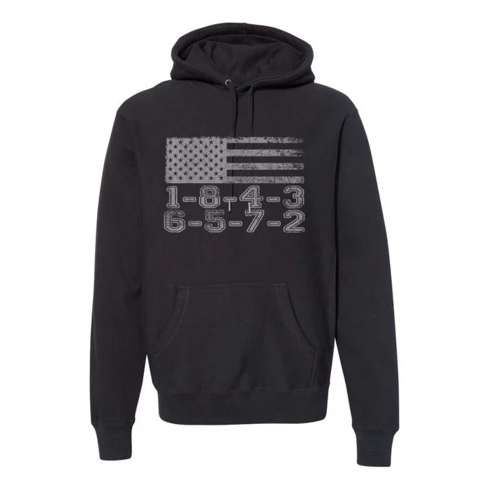 Usa Flag 18436572 Firing Order Small Block Engine Gift Premium Hoodie