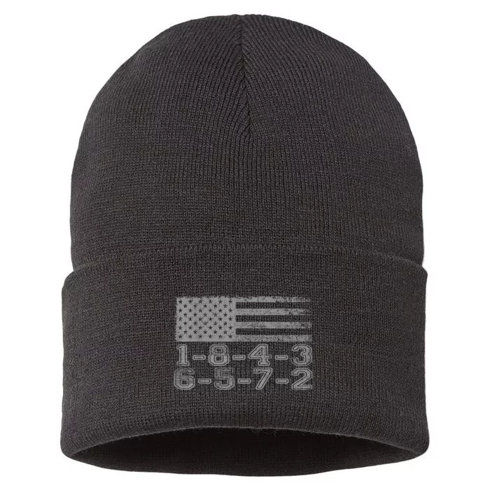 Usa Flag 18436572 Firing Order Small Block Engine Gift Sustainable Knit Beanie