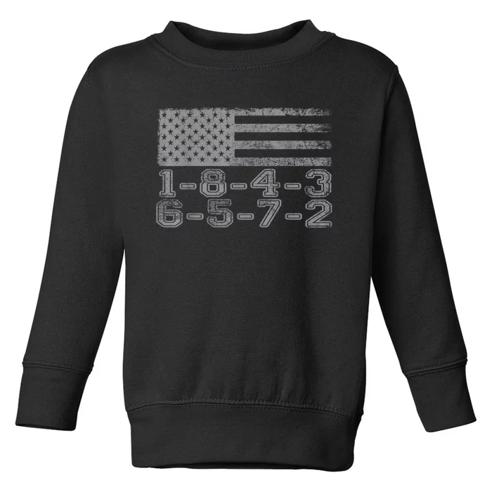 Usa Flag 18436572 Firing Order Small Block Engine Gift Toddler Sweatshirt