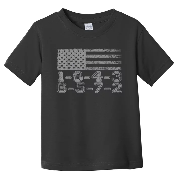 Usa Flag 18436572 Firing Order Small Block Engine Gift Toddler T-Shirt