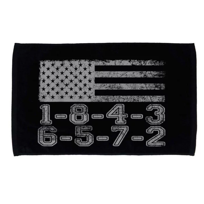 Usa Flag 18436572 Firing Order Small Block Engine Gift Microfiber Hand Towel