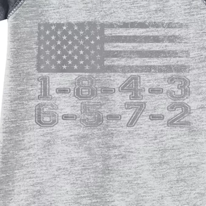 Usa Flag 18436572 Firing Order Small Block Engine Gift Infant Baby Jersey Bodysuit