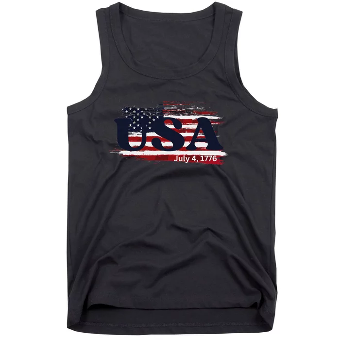 Usa Flag 1776 Independence Day Pride Tank Top