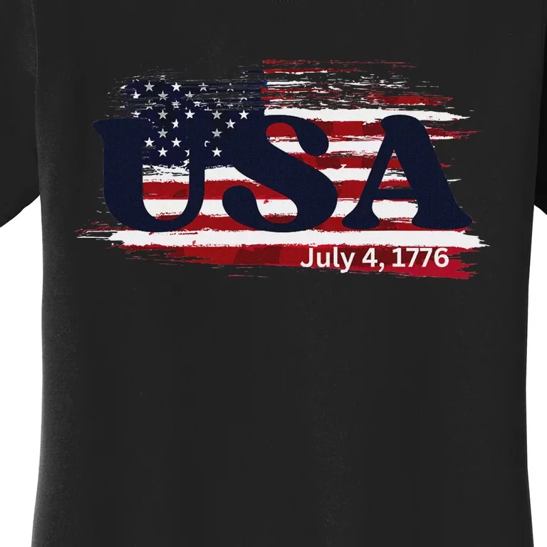 Usa Flag 1776 Independence Day Pride Women's T-Shirt