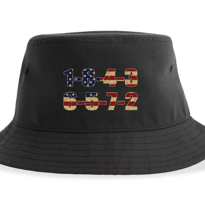 USA Flag 18436572 Firing Order Small Block Sustainable Bucket Hat