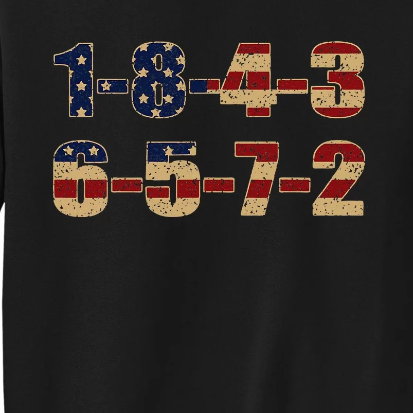 Usa Flag 18436572 Firing Order Small Block Engine V8 Block Sweatshirt