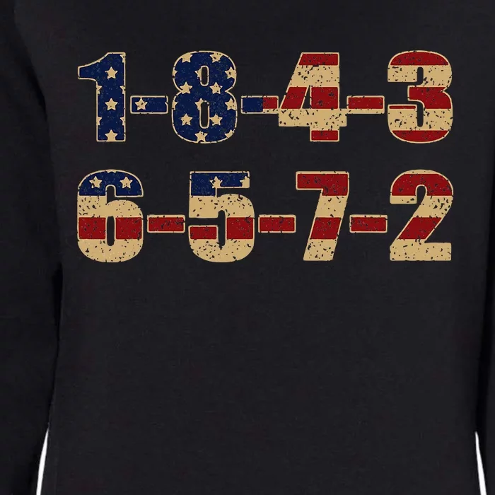 Usa Flag 18436572 Firing Order Small Block Engine V8 Block Womens California Wash Sweatshirt