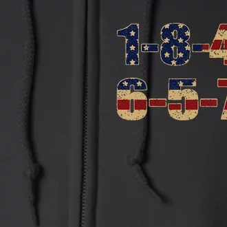 Usa Flag 18436572 Firing Order Small Block Engine V8 Block Full Zip Hoodie