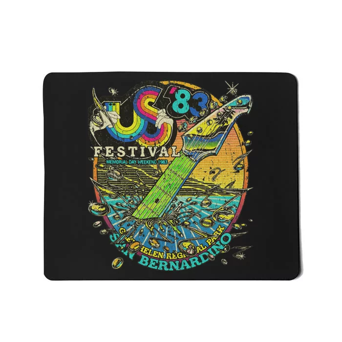 Us Festival 1983 Colorful Rainbow Music Fest Us 70s Mousepad