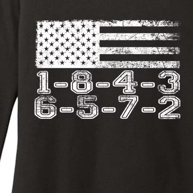 Usa Flag 18436572 Firing Order Small Block Engine V8 Block Gift Womens CVC Long Sleeve Shirt