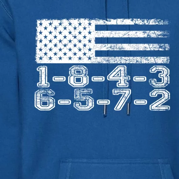 Usa Flag 18436572 Firing Order Small Block Engine V8 Block Gift Premium Hoodie