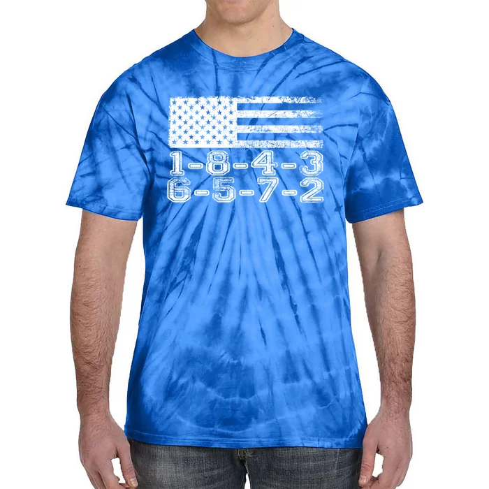 Usa Flag 18436572 Firing Order Small Block Engine V8 Block Gift Tie-Dye T-Shirt