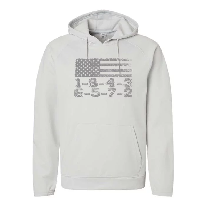 USA Flag 18436572 Firing Order Small Block Engine V8 Block Performance Fleece Hoodie