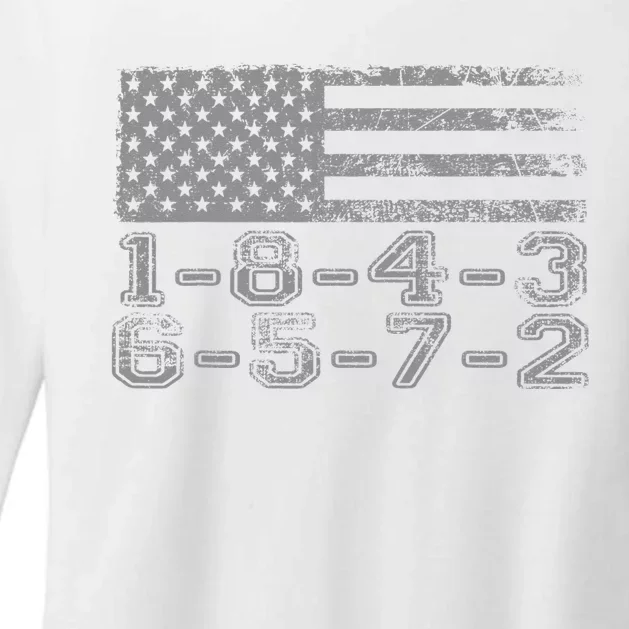 USA Flag 18436572 Firing Order Small Block Engine V8 Block Womens CVC Long Sleeve Shirt