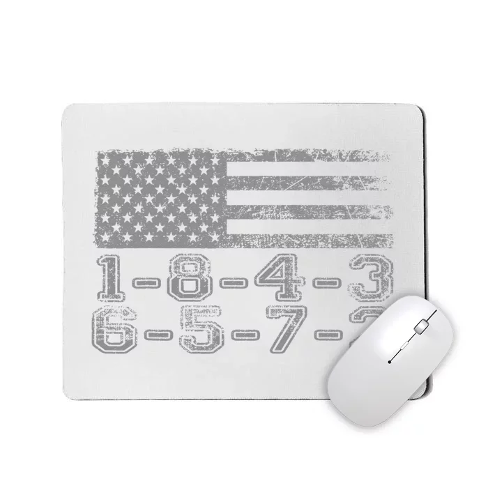 USA Flag 18436572 Firing Order Small Block Engine V8 Block Mousepad