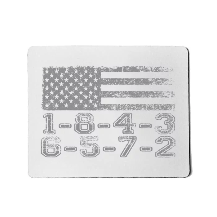 USA Flag 18436572 Firing Order Small Block Engine V8 Block Mousepad