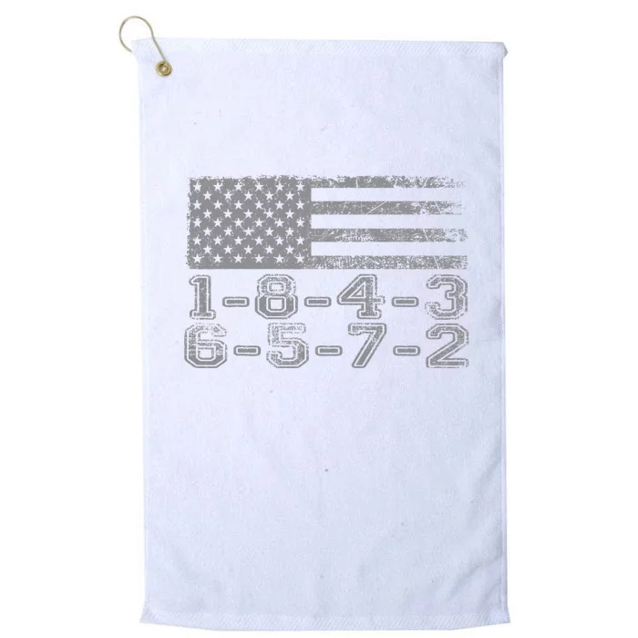 USA Flag 18436572 Firing Order Small Block Engine V8 Block Platinum Collection Golf Towel