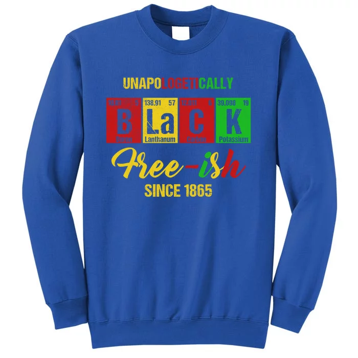 Unapologetically Freegiftish 1865 Juneteenth Black History Gift Tall Sweatshirt