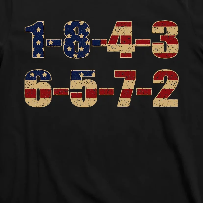 Usa Flag 18436572 Firing Order Small Block Engine V8 Block T-Shirt