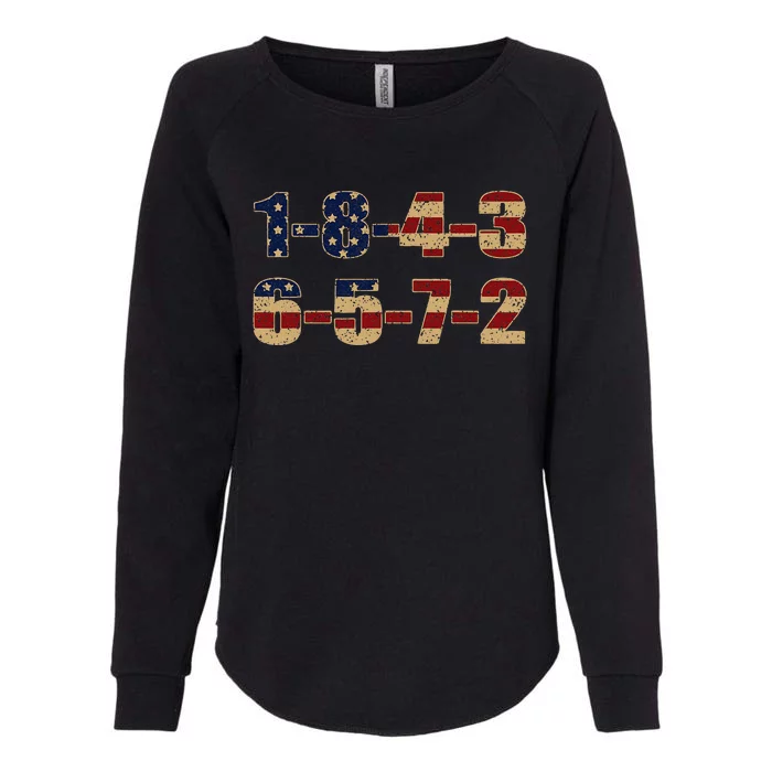 Usa Flag 18436572 Firing Order Small Block Engine V8 Block Womens California Wash Sweatshirt